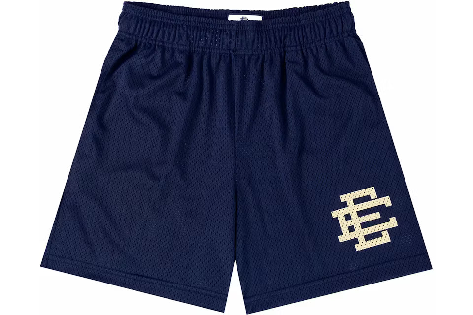Front view of Navy Blue Athletic Shorts, lightweight and durable