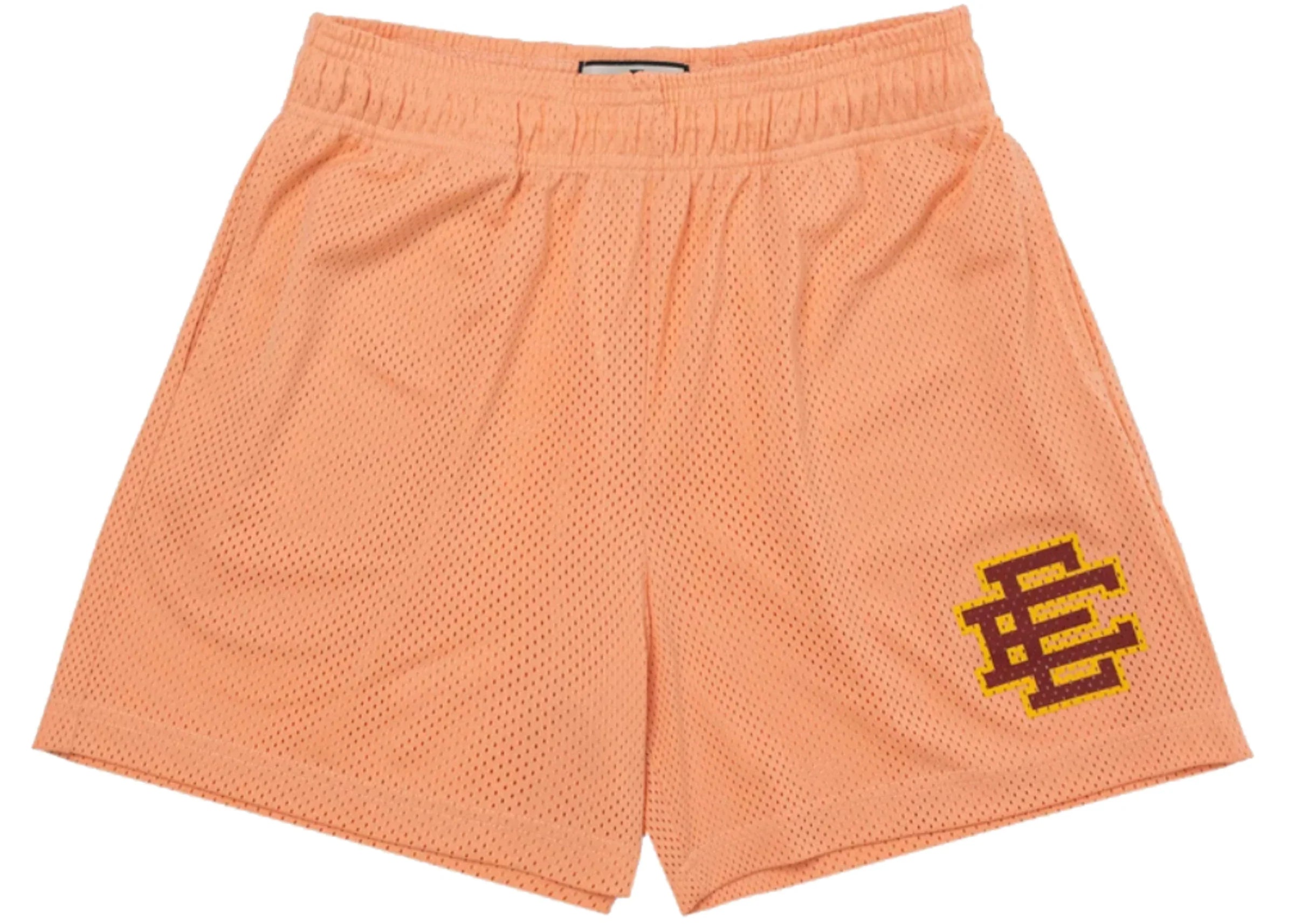 Front view of Basic "Orange" Shorts, ideal for mesh, by courtkicks.