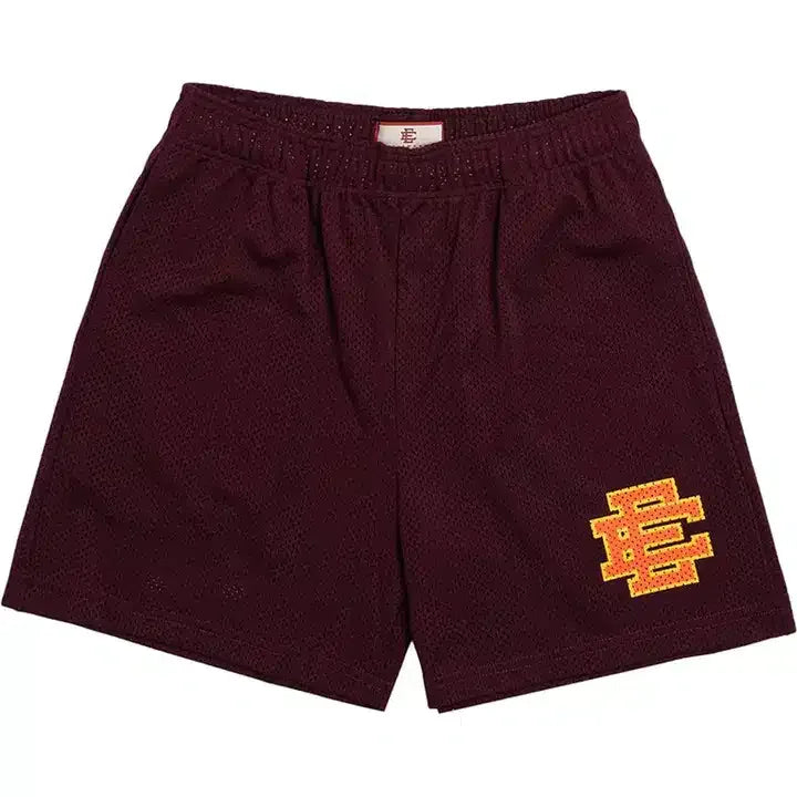 Front view of Basic "Dark Red" Shorts, ideal for mesh, by courtkicks.