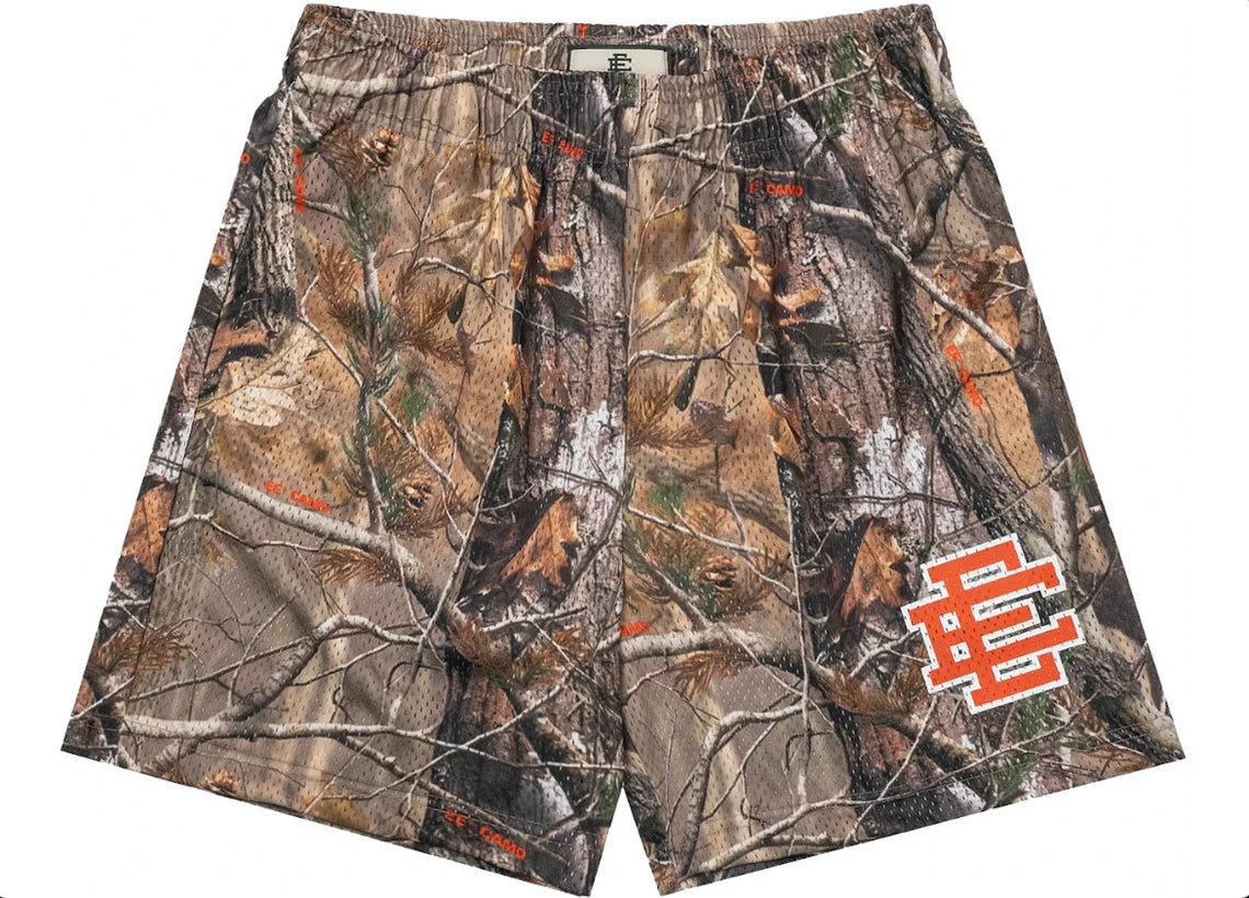 Front view of Design "Camo" Shorts, ideal for mesh, by courtkicks.